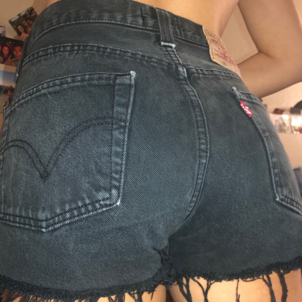 Black vintage Levi’s 501 shorts